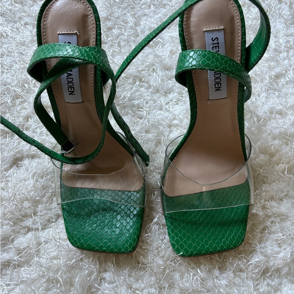 Steve Madden Emerald Green Strappy Heels